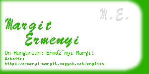 margit ermenyi business card